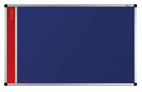 Tablica na logo tekstylna w ramie aluminiowej B1 (niebieski-unijny) 90x120 cm