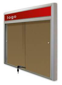 Gablota Casablanka eco  korkowa-drzwi przesuwane z logo 89x120 (10xA4)