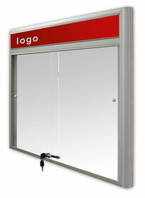 Gablota Casablanka eco magnetyczna-drzwi przesuwane z logo 89x77 (6xA4)