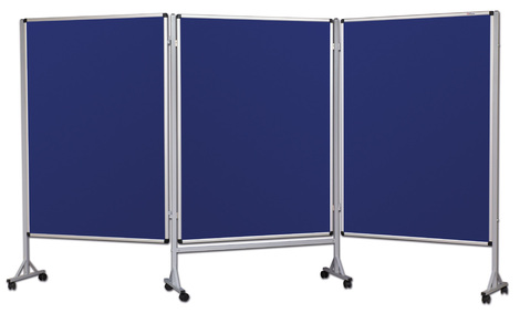 Mobilny tryptyk parawanowy-tekstylny (niebieski-unijny) 120x180 cm (3 ścianki) (1)